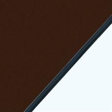 Buitenzijde maron bruin/chocolade nerf structuur 8017 met zwarte afdichting binnenzijde wit 9016 
RAL 8017 - 9016
